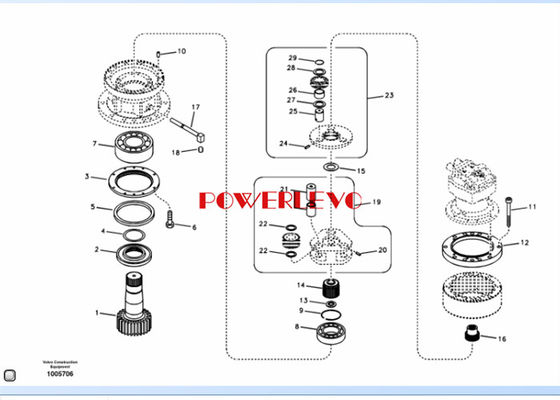 carrier Final Drive Gearbox , Final Drive Assy for  ec210 ec210b EC210 EC210B